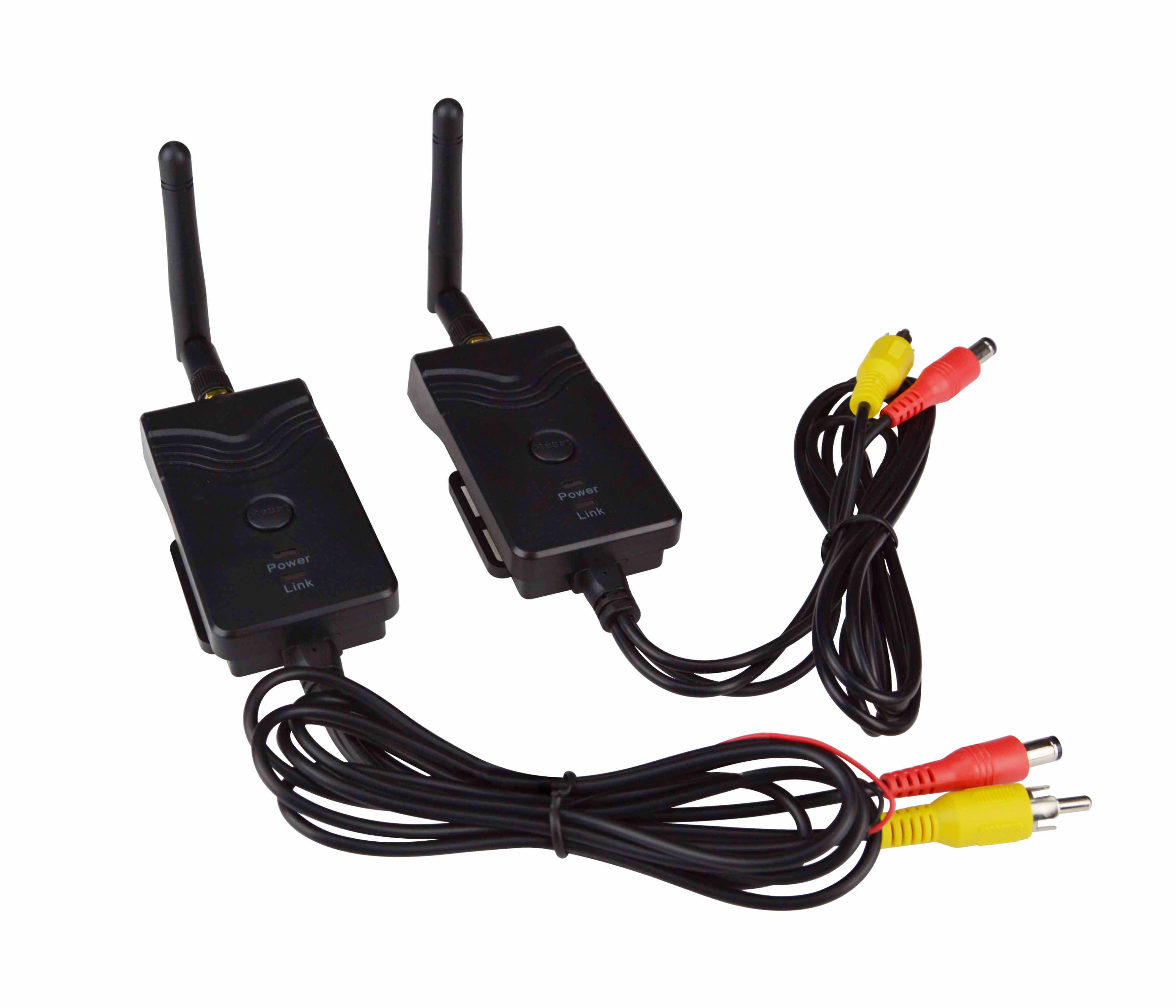 Wireless video transmitters for analog cameras for wirefree AHD and CVBS video DSE